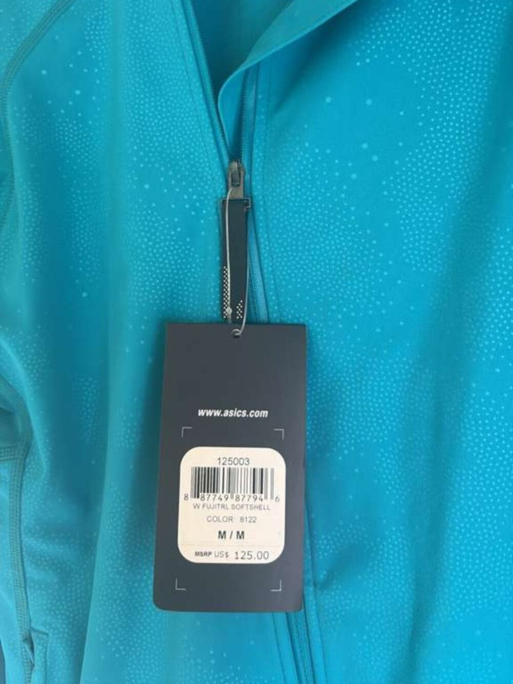 NWT ASICS Motion Protect Softshell Hooded Running Jacket Blue Women's Medium - Picture 2 of 5